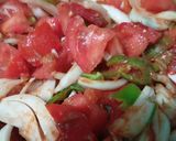 A picture of step 1 of Beef Cubes with Onions and Peppers 🧅🫑.