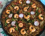 Foto del paso 8 de la receta: Fideuá de verduras y langostinos con allioli de rábanos