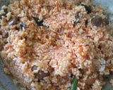 A picture of step 3 of Tomato Mushroom pulao with spiced buttermilk.