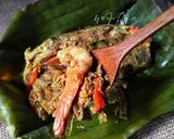 Foto langkah ke 7 dari resep Botok Jantung Pisang & Udang.
