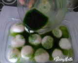 A picture of step 9 of Kolkata paan flavour rasgullas.