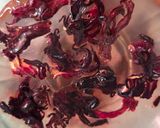 Foto del paso 1 de la receta: Infusión en frío de flor de hibiscus 🌺 Infusión helada de flor de Jamaica con chía, limón y sal 🌊