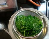 A picture of step 7 of Palak kachori with corn- paneer stuffing.