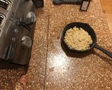 A picture of step 4 of Cherry Almond Skillet crumble.