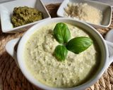 Une image de l'étape 2 de Pâtes crème de basilic ricotta et tomates cerise.