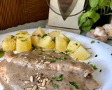 Foto del paso 8 de la receta: Pechuga de pollo en salsa súper ligera de setas, champiñones y queso en crema