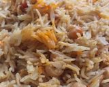 A picture of step 9 of Dhagi Chana Pulao.