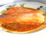 Foto del paso 6 de la receta: Sashimi de salmón fresco, con patatas cocidas y langostinos