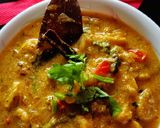 A picture of step 5 of Gatte ki subji.