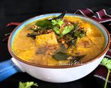 A picture of step 5 of Raw Jackfruit Sambar.