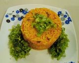 A picture of step 1 of Rice/beans with salad.