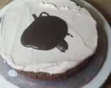 A picture of step 3 of Chocolate theme cake.