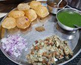A picture of step 4 of Panipuri nu pani and chana bataka.