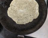 A picture of step 5 of Moong dal chilla.