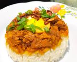 Foto langkah ke 4 dari resep Nasi tim ayam telur.