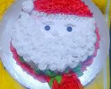 A picture of step 7 of Santa chocolate cake.