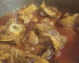 A picture of step 3 of Dal gosht.