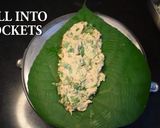 A picture of step 3 of Pathrade Colocasia Rolls in coconut gravy with Mutton Chicken.