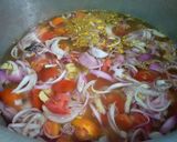 A picture of step 1 of Punjabi yakhni pulao.