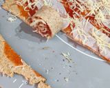 Pizzás csiga teljes kiőrlésű tönkölybúza liszttel recept fázis 3 fotója
