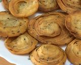 A picture of step 8 of Layered Crispy Puri.