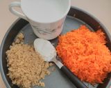 A picture of step 1 of Carrot laddu.