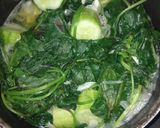 Foto langkah ke 1 dari resep Bening Daun Ubi Mix Timun.