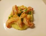 A picture of step 3 of Prawns and mash.