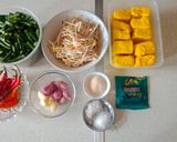 Foto langkah ke 1 dari resep Tumis Kacang Panjang Tahu Kuning.