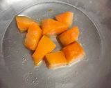A picture of step 1 of Kaddu ke paraathe (pumpkin).