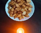 A picture of step 5 of Sweet Shakkarpare (Indian Sweet Fried Pastry).
