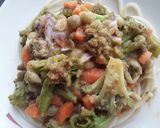Foto del paso 7 de la receta: Espaguetis con ensalada tibia de vegetales...🍝