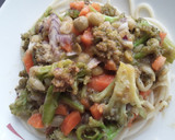 Foto del paso 7 de la receta: Espaguetis con ensalada tibia de vegetales...🍝
