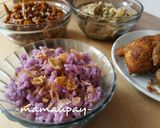 Foto langkah ke 4 dari resep Nasi Uduk Ubi Ungu Magic Com.