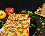 फ्रैंच फ्राइज मखनी सॉस पिज़्ज़ा (frenchfries makhani sauce pizza recipe in Hindi) रेसिपी चरण 10 फोटो