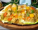 A picture of step 6 of Sizzler Chicken Makhni Malai Boti Restaurant Style With Sauted Veggies.
