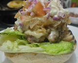 Foto del paso 11 de la receta: Hamburguesa🧀hawaiana🥯🍍🍔