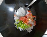 A picture of step 2 of Keema kathi roll.