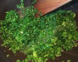 A picture of step 2 of Methi Matar Malai.