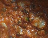 A picture of step 3 of Aloo tamatar gravy.