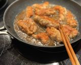 A picture of step 5 of Sweetbreads with Madeira sauce, spring onions.