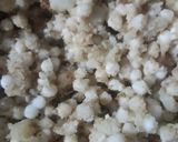 A picture of step 2 of Sabudhana Vada.