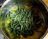 Zöldbabos szójakocka pörkölt recept fázis 3 fotója