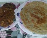 A picture of step 4 of Puri paratha in tawa style.