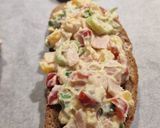 Sonkás, kukoricás, hagymás grillezett melegszendvics (vegán) recept fázis 2 fotója