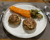 Foto del paso 11 de la receta: Champiñones grandes rellenos acompañado de ají dulce relleno