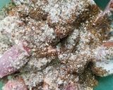 A picture of step 2 of Mughlai badami chicken masala boti.