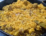 A picture of step 8 of Kathal Pulao.