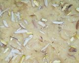 A picture of step 8 of Besan Halwa.
