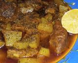 A picture of step 8 of Lauki Gosht.